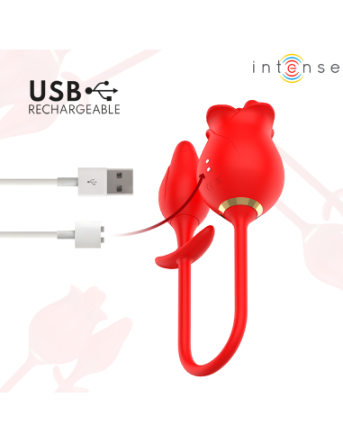 INTENSE - MELANIE DOBLE ESTIMULADOR CLÍTORIS CON LENGUA ZIGZAG