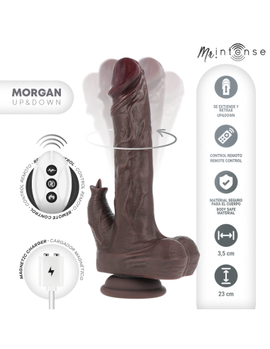MR INTENSE - MORGAN REALÍSTICO MULTIFUNCIÓN CON VIBRACIÓN Y UP AND DOWN CONTROL REMOTO 23 CM -O- 3.5 CM