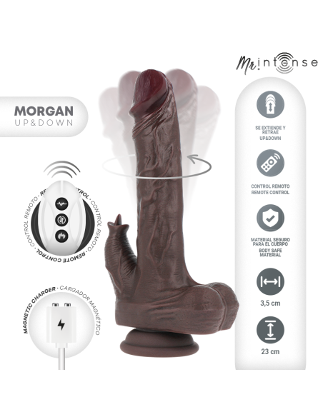 MR INTENSE - MORGAN REALÍSTICO MULTIFUNCIÓN CON VIBRACIÓN Y UP AND DOWN CONTROL REMOTO 23 CM -O- 3.5 CM
