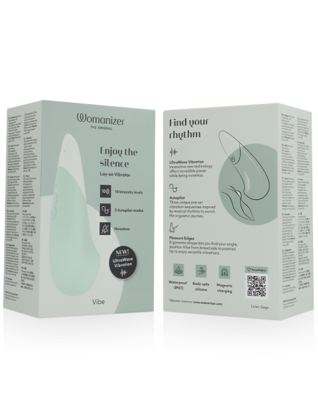 WOMANIZER - VIBE VIBRADOR LAY-ON SILENCIOSO VERDE CLARO