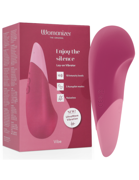 WOMANIZER - VIBE VIBRADOR LAY-ON SILENCIOSO ROSA OSCURO