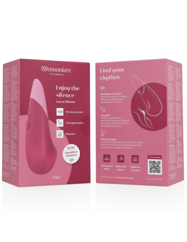 WOMANIZER - VIBE VIBRADOR LAY-ON SILENCIOSO ROSA OSCURO