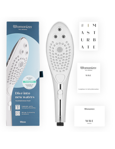 WOMANIZER - WAVE CABEZAL DE DUCHA ESTIMULADOR DE CLITORÍS PLATEADO