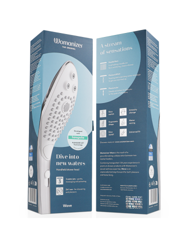 WOMANIZER - WAVE CABEZAL DE DUCHA ESTIMULADOR DE CLITORÍS PLATEADO