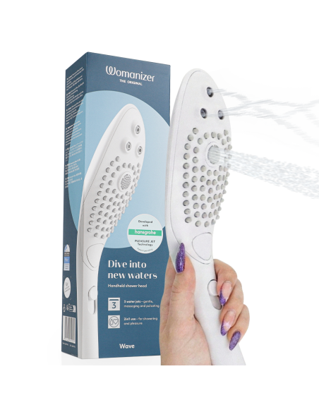 WOMANIZER - WAVE CABEZAL DE DUCHA ESTIMULADOR DE CLITORÍS BLANCO
