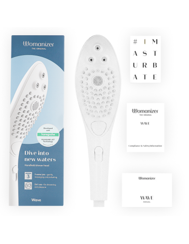 WOMANIZER - WAVE CABEZAL DE DUCHA ESTIMULADOR DE CLITORÍS BLANCO