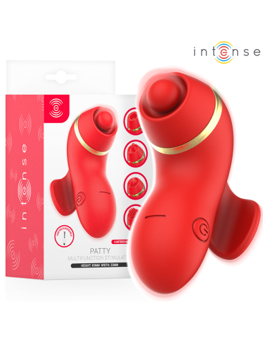 INTENSE - PATTY ESTIMULADOR CON 4 CABEZALES, SUCCIÓN, TAPPING, TICKLING Y LICKING