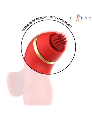 INTENSE - PATTY ESTIMULADOR CON 4 CABEZALES, SUCCIÓN, TAPPING, TICKLING Y LICKING