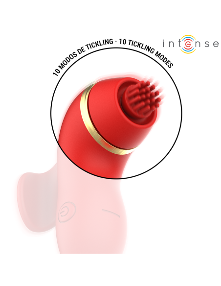 INTENSE - PATTY ESTIMULADOR CON 4 CABEZALES, SUCCIÓN, TAPPING, TICKLING Y LICKING