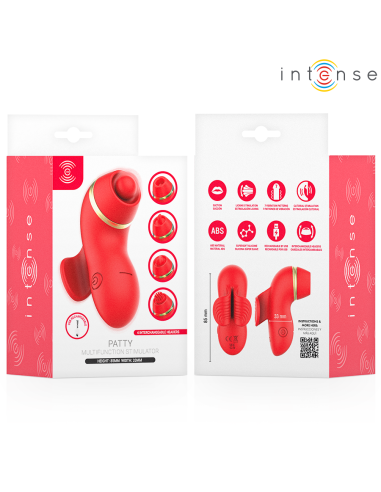 INTENSE - PATTY ESTIMULADOR CON 4 CABEZALES, SUCCIÓN, TAPPING, TICKLING Y LICKING