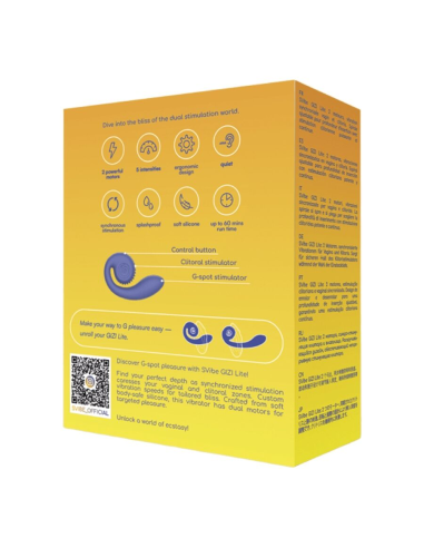 SNAIL VIBE - GIZI LITE VIBRADOR DUAL PUNTO G Y CLÍTORIS MORADO
