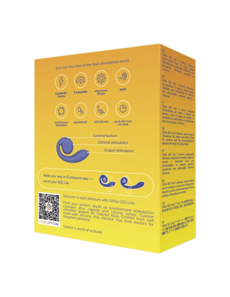 SNAIL VIBE - GIZI LITE VIBRADOR DUAL PUNTO G Y CLÍTORIS MORADO