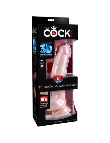 KING COCK - DILDO TRIPLE DENSIDAD 18.4 CM