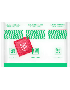 CONFORTEX - SABANAS HIGIÉNICAS DESECHABLES INVIDUAL PRESERVATIVO FRESA