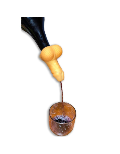 DIABLO PICANTE - DECANTADOR DE VINO FORMA PENE DORADO