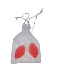 DIABLO PICANTE - 2 JABONES PERFUMADOS FORMA VAGINA ROJO
