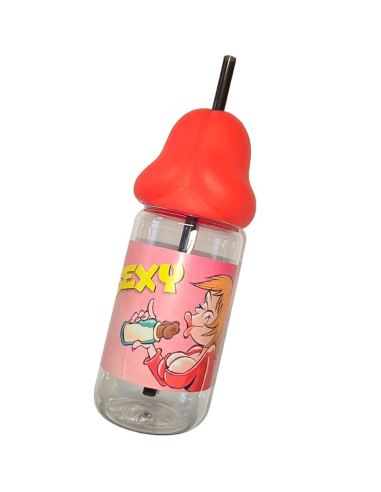 DIABLO PICANTE - BIBERÓN FORMA PENE 360 ML ROJO