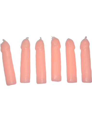 DIABLO PICANTE - 6 VELAS FORMA PENE CARNE