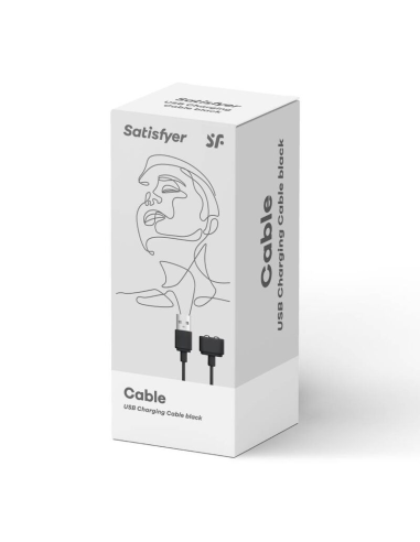 SATISFYER - CABLE USB CARGADOR NEGRO