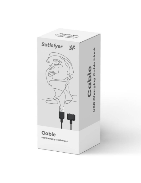 SATISFYER - CABLE USB CARGADOR NEGRO
