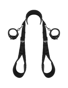 FETISH SUBMISSIVE - POSICIÓN PIERNAS ABIERTAS CON ESPOSAS CON FORRO DE NEOPRENO