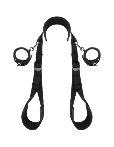 FETISH SUBMISSIVE - POSICIÓN PIERNAS ABIERTAS CON ESPOSAS CON FORRO DE NEOPRENO