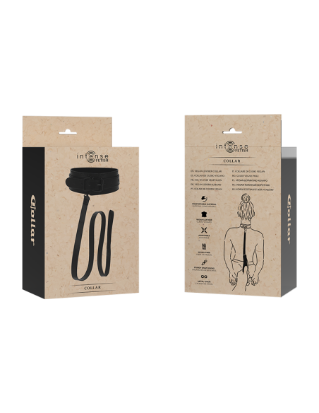 INTENSE - FETISH COLLAR DE CUERO VEGANO