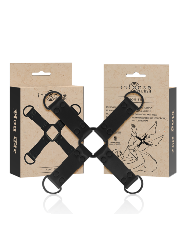 INTENSE - FETISH ENGANCHE MÚLTIPLE PARA MANOS Y PIES DE CUERO VEGANO