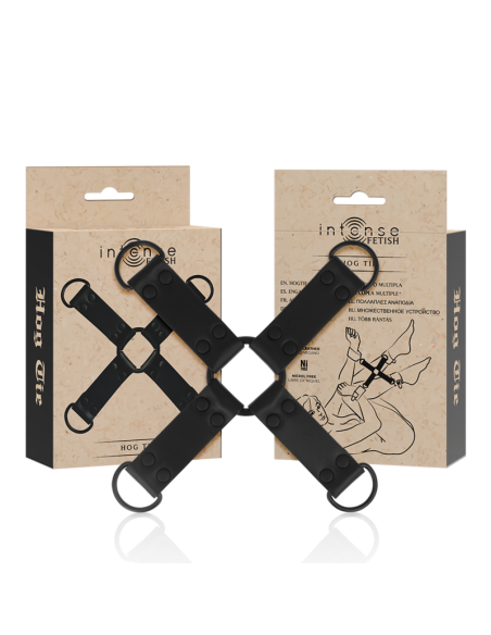 INTENSE - FETISH ENGANCHE MÚLTIPLE PARA MANOS Y PIES DE CUERO VEGANO