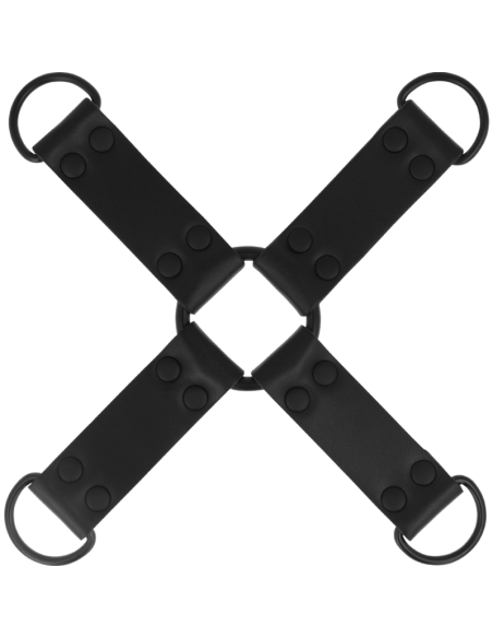 INTENSE - FETISH ENGANCHE MÚLTIPLE PARA MANOS Y PIES DE CUERO VEGANO