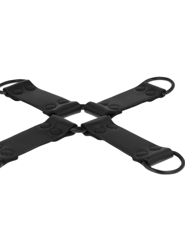 INTENSE - FETISH ENGANCHE MÚLTIPLE PARA MANOS Y PIES DE CUERO VEGANO