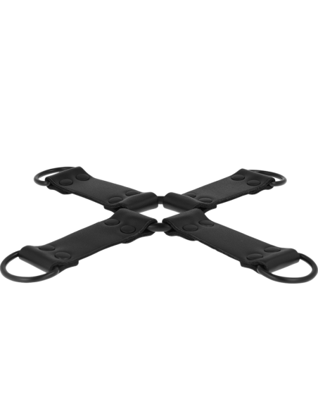 INTENSE - FETISH ENGANCHE MÚLTIPLE PARA MANOS Y PIES DE CUERO VEGANO