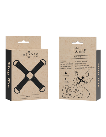 INTENSE - FETISH ENGANCHE MÚLTIPLE PARA MANOS Y PIES DE CUERO VEGANO