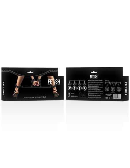 FETISH SUBMISSIVE BONDAGE - BARRA SEPARADORA AJUSTABLE 4 PIEZAS