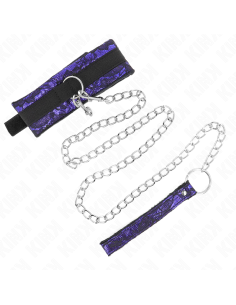 KINK - COLLAR CON CORREA 105 CM CORTO DE ENCAJE DE TERCIOPELO CON RIBETE DE NAILON 44 X 5.5 CM