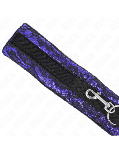 KINK - COLLAR CON CORREA 105 CM CORTO DE ENCAJE DE TERCIOPELO CON RIBETE DE NAILON 44 X 5.5 CM