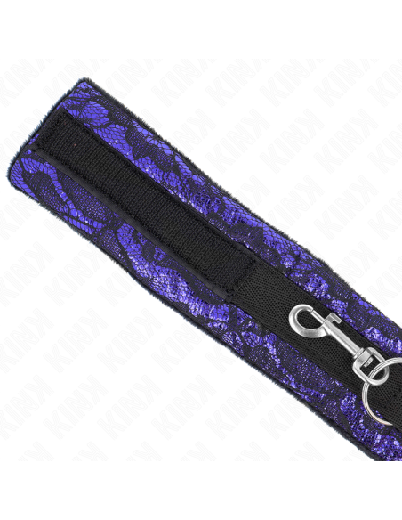 KINK - COLLAR CON CORREA 105 CM CORTO DE ENCAJE DE TERCIOPELO CON RIBETE DE NAILON 44 X 5.5 CM