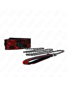 KINK - COLLAR CON CORREA 105 CM DE ENCAJE CON CINTURÓN DE CUERO REAL 44 X 5.5 CM