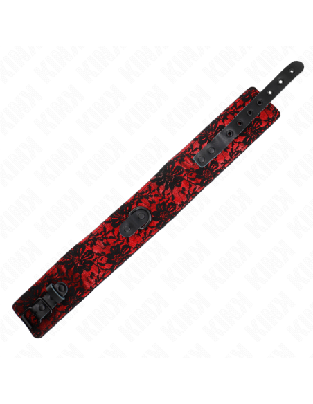 KINK - COLLAR CON CORREA 105 CM DE ENCAJE CON CINTURÓN DE CUERO REAL 44 X 5.5 CM