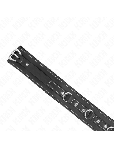 KINK - COLLAR CON CORREA 105 CM DE PIEL DE PVC REMACHE DE DIAMANTES DE IMITACIÓN 41.5 X 4 CM