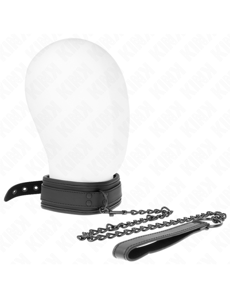 KINK - COLLAR CON CORREA 78 CM BONDAGE DE NEOPRENO MODELO 1 AJUSTABLE 37.5 X 49.5 CM