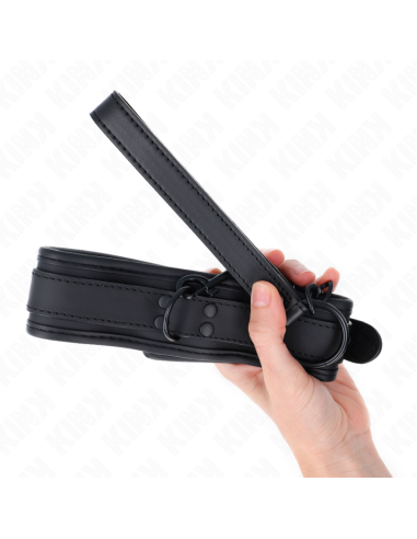 KINK - COLLAR CON CORREA 78 CM BONDAGE DE NEOPRENO MODELO 1 AJUSTABLE 37.5 X 49.5 CM