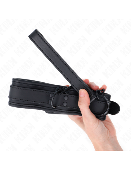 KINK - COLLAR CON CORREA 78 CM BONDAGE DE NEOPRENO MODELO 1 AJUSTABLE 37.5 X 49.5 CM