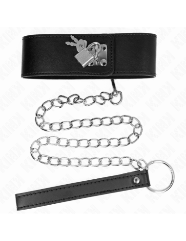 KINK - COLLAR CON CORREA 65 CM ANCHO NEGRO AJUSTABLE 33.5-41 CM X 5 CM