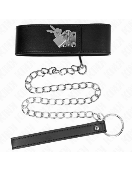 KINK - COLLAR CON CORREA 65 CM ANCHO NEGRO AJUSTABLE 33.5-41 CM X 5 CM