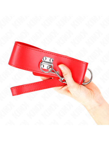 KINK - COLLAR CON CORREA 65 CM ANCHO ROJO AJUSTABLE 33.5-41 CM X 5 CM