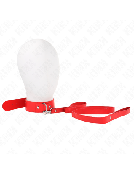 KINK - COLLAR CON CORREA 116 CM FINO ROJO AJUSTABLE 32-50 CM X 8 CM