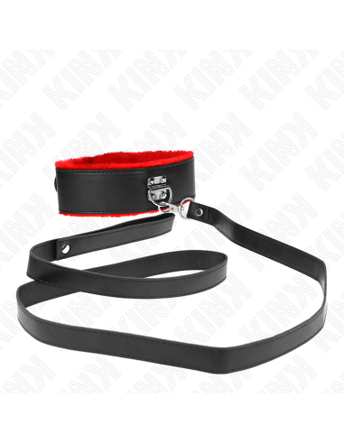 KINK - COLLAR CON CORREA 116 CM DE PIEL ROJO AJUSTABLE 40-48 CM X 6 CM