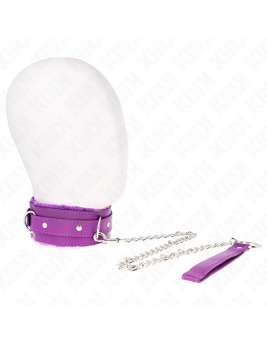 KINK - COLLAR CON CORREA 65 CM CON RESTRICCIONES MORADO AJUSTABLE 36-42 CM X 5.5 CM