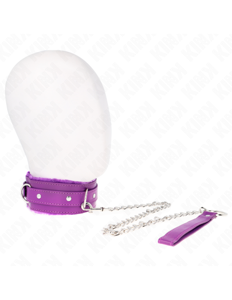KINK - COLLAR CON CORREA 65 CM CON RESTRICCIONES MORADO AJUSTABLE 36-42 CM X 5.5 CM